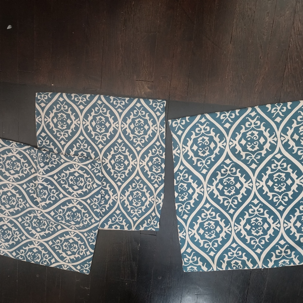 3 Pillow Covers 2x 16"  1x 22" Approx.